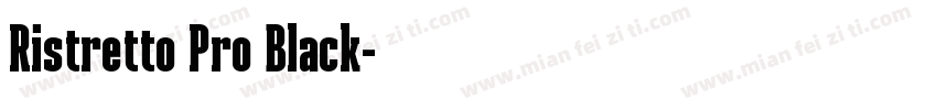 Ristretto Pro Black字体转换